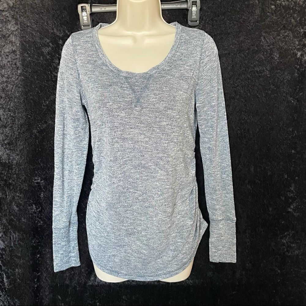 Liz Lange Maternity blue long sleeve top sz XS